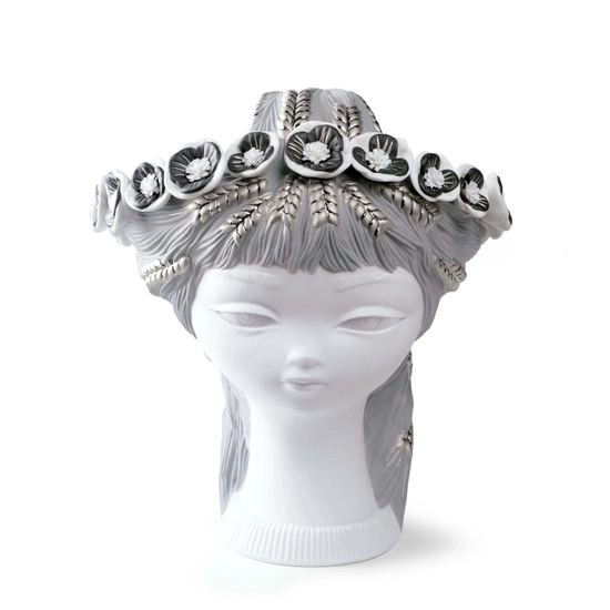 Lladro - BUCOLIC HEAD (WHITE & SILVER)