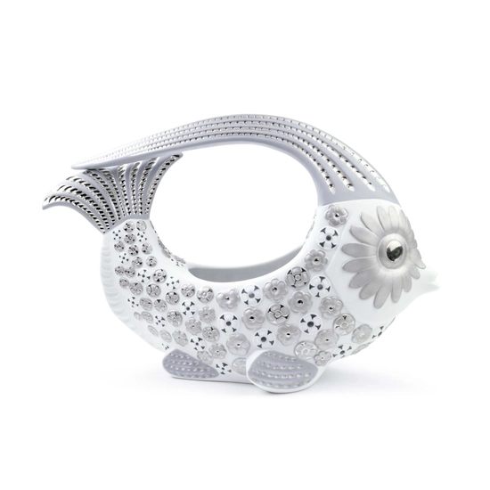 Lladro - FISH CENTERPIECE LARGE (WHITE & SILVER)