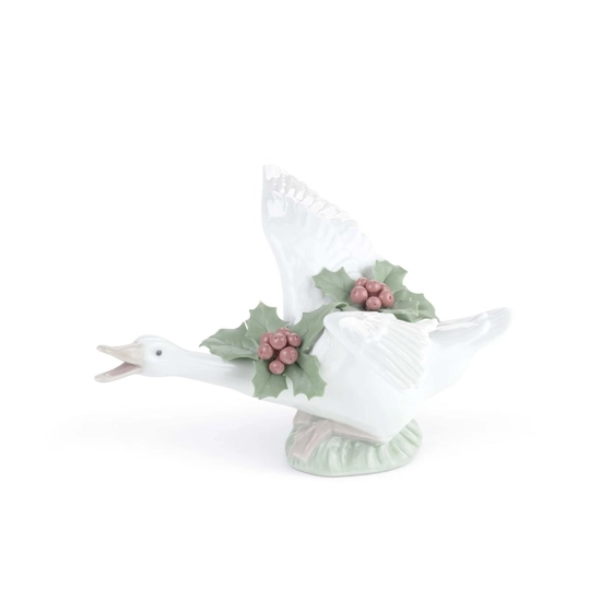 Lladro - Flying Duck with Mistletoe