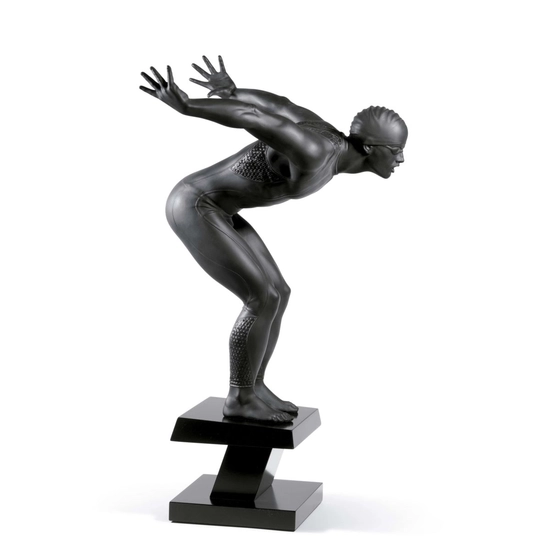Lladro - Swimmer (Black)