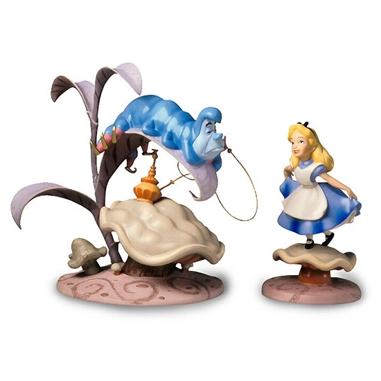 WDCC Disney Classics - Alice In Wonderland Caterpillar & Alice Who R U And Properly Polite