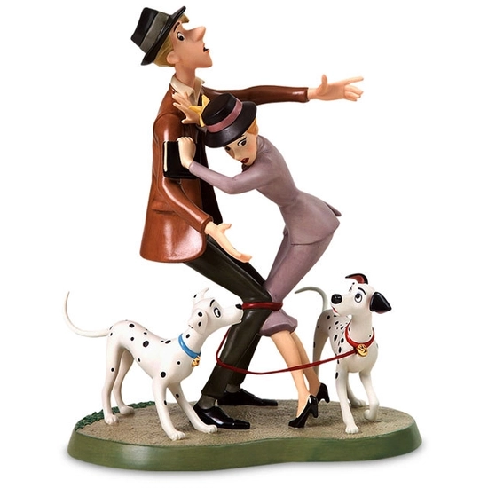 WDCC Disney Classics - One Hundred and One Dalmatians Roger And Anita And Pongo And Perdita Tangled Up Romance