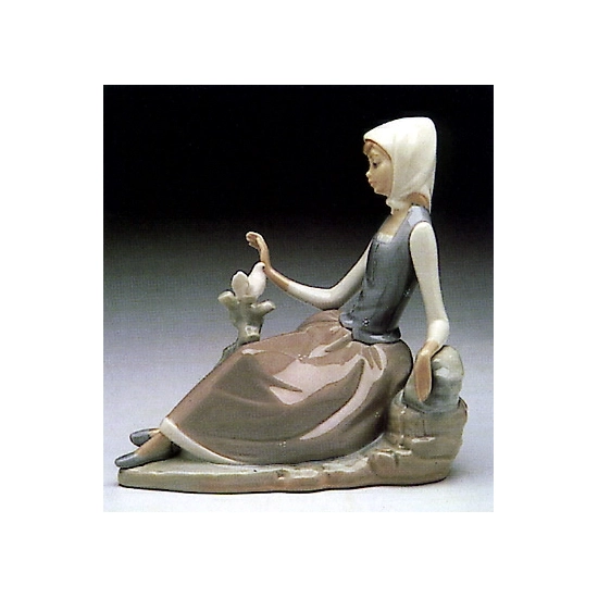 Lladro - Shepherdess with Dove 1969-93