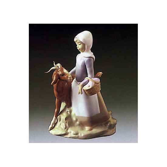 Lladro - Little Girl with Goat 1972-87