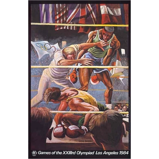 Ernie Barnes - Olympic Boxing Limited Edition Pencil Signed