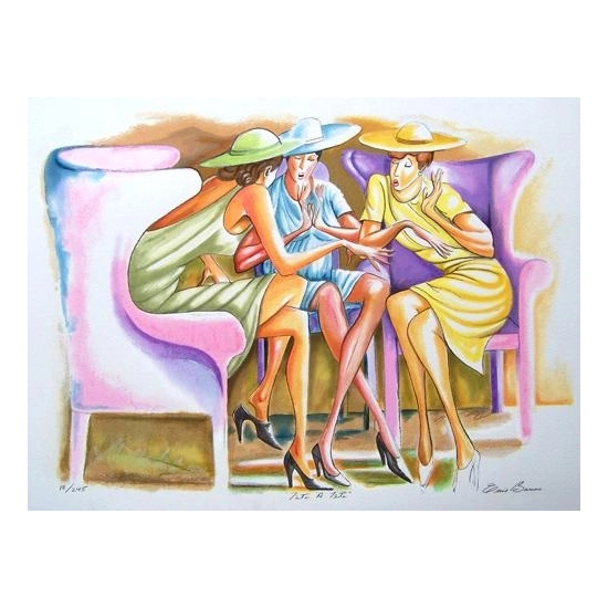 Ernie Barnes - Tete-A-Tete Signed And Numbered Limited Edition
