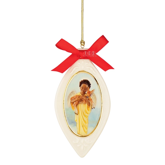 Ebony Visions Deerly Loved Ornament Porcelain
