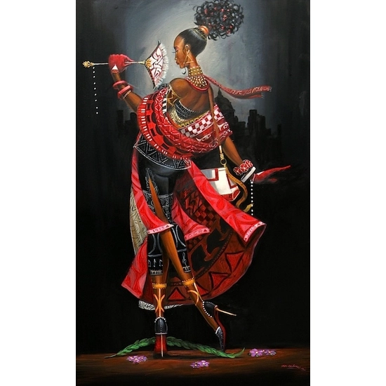 Frank Morrison - Painting The Town Red With Elegance Artist Proof