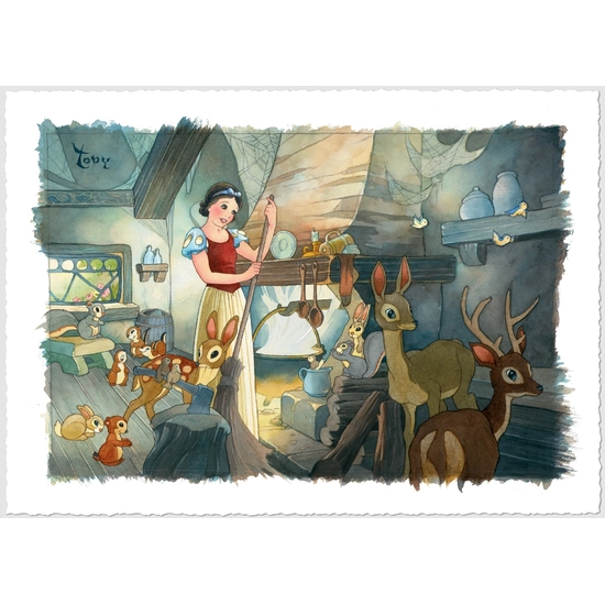 Toby Bluth - Tidying Up - From Disney Cinderella