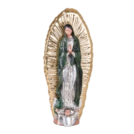 Dargenta - Silver Virgin Of Guadalupe w/ 24K Gold Solar Rays