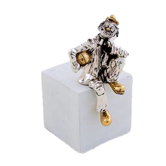 Dargenta - Silver Clown Statue Thinking Clown
