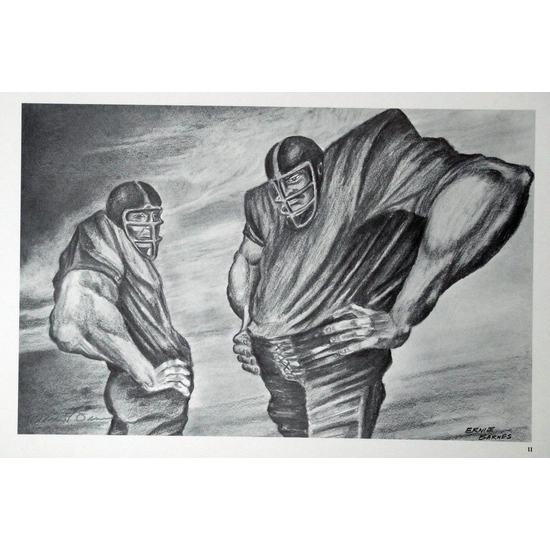 Ernie Barnes - Two Linemen
