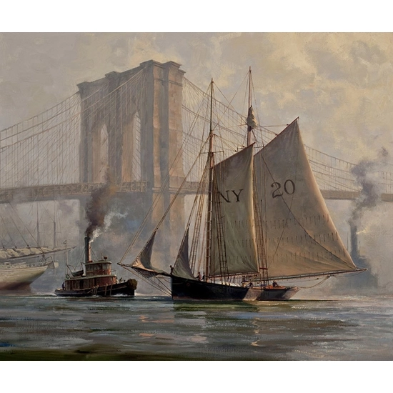 Don Demers - Working Through a Fog, East River, NYC