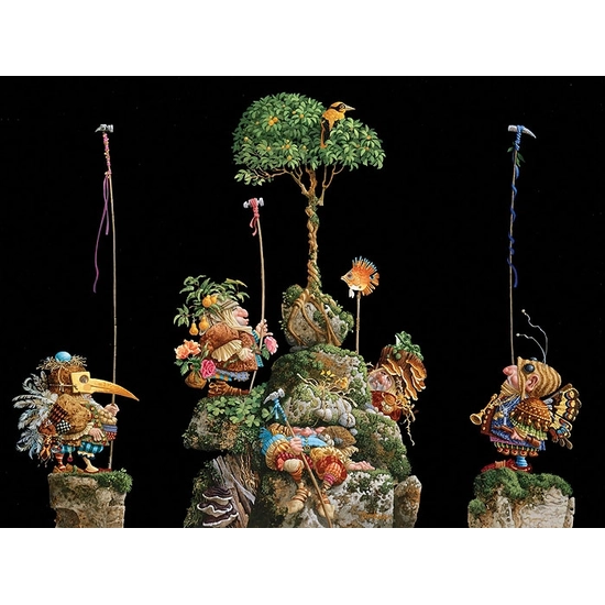 James Christensen - SIX BIRD HUNTERS IN FULL CAMOUFLAGE