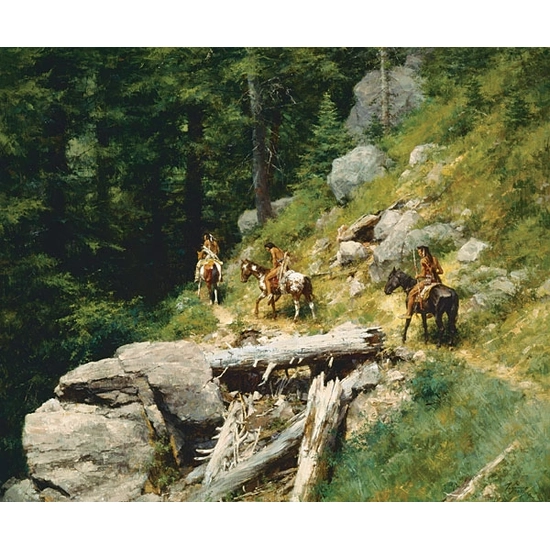 Howard Terpning - TRAIL IN THE BITTER ROOTS
