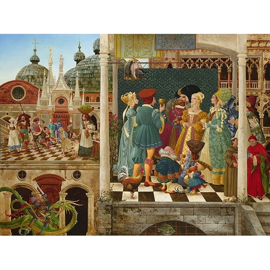 James Christensen - Michael The Archangel Battles The Dragon While Almost Nobody Pays Any Attention