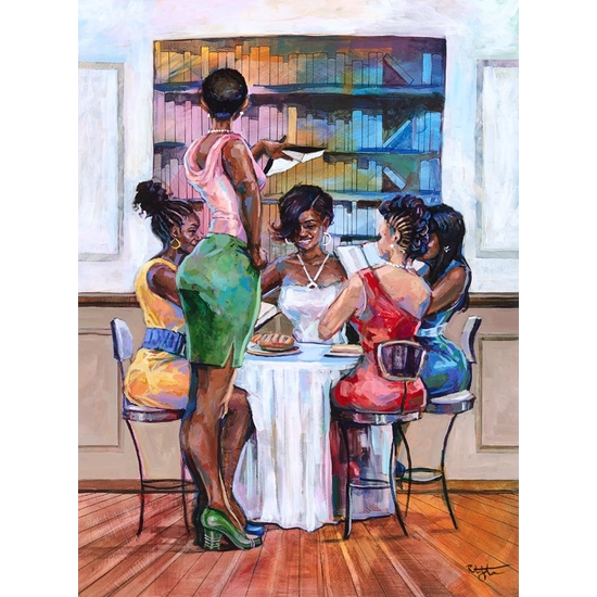 Robert Jackson - Book Club III Acrylic On Rag Paper