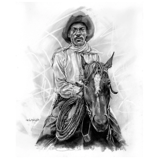 Robert Jackson - Bill Pickett Graphite and Pencil