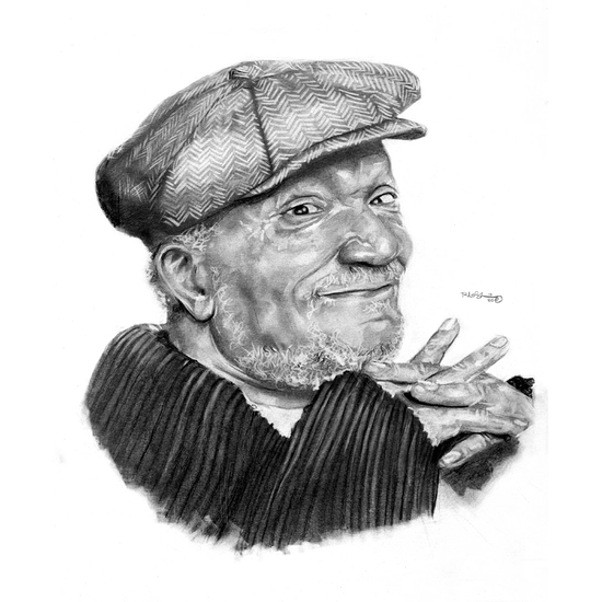 Robert Jackson - Redd Foxx Graphite Pencil on Paper