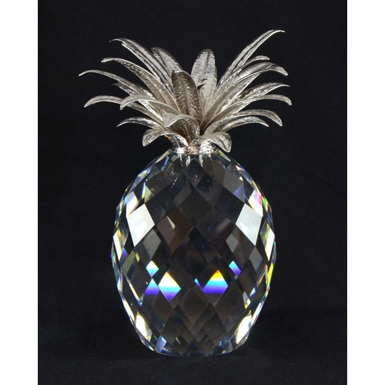 Swarovski Crystal - Giant Pineapple with rhodium leaf top