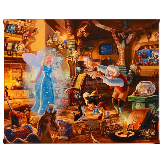 Thomas Kinkade Disney - Geppetto's Pinocchio