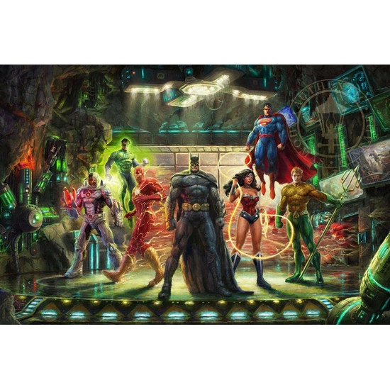 Thomas Kinkade DC Comics - The Justice League