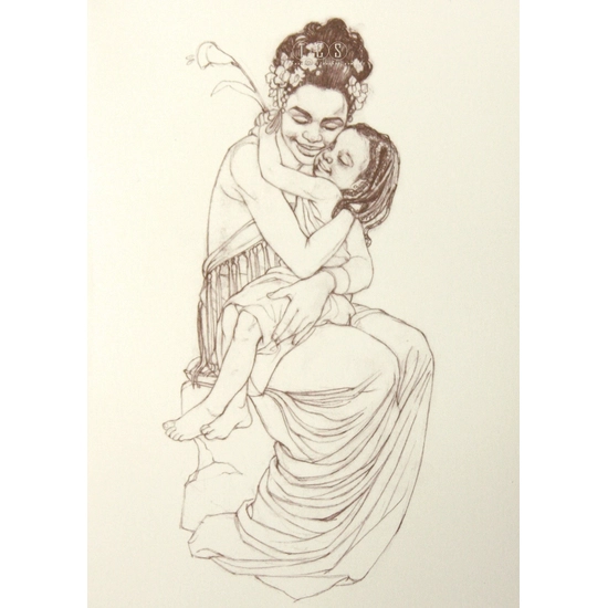 Ebony Visions The Nurturer Greeting Cards (6 pack)