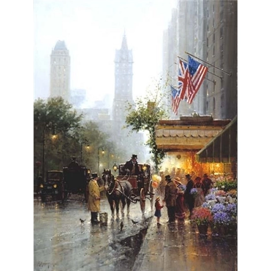 G Harvey - New York New York By G. Harvey Giclee On Canvas  Signed & Numbered