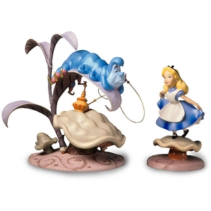 WDCC Disney Classics-Alice In Wonderland Caterpillar & Alice Who R U And Properly Polite
