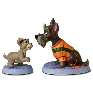 WDCC Disney Classics-Lady And The Tramp Scamp And Jock Persistent Pup & Patient Pal