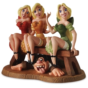 WDCC Disney Classics-Village Girls & LeFou Sitting Pretty From Beauty and The Beast