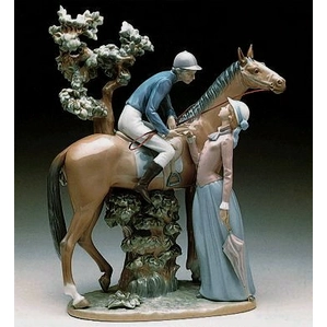 Jockey With Lass 1979-00 by Lladro | Handcrafted Spanish