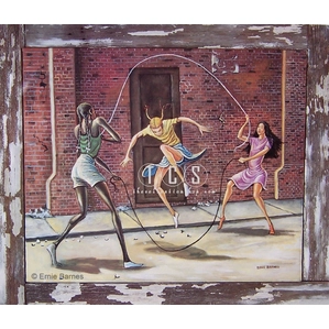 Ernie Barnes-Double Dutch-Unsigned
