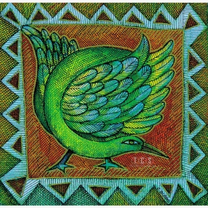 Charles Bibbs-Bird Motiff Giclee Hand Enhanced Edition