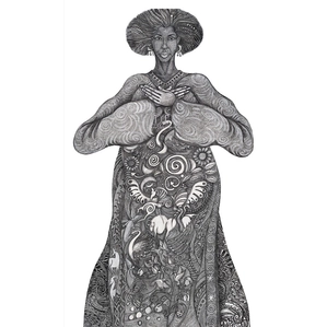 Charles Bibbs-Mother Earth White Giclee