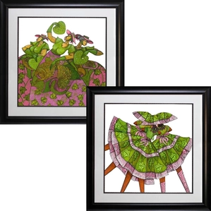 Charles Bibbs-Ivy Dance 1 & 2 (UNFRAMED)