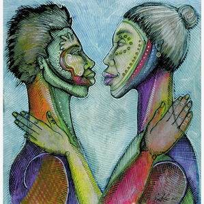 Charles Bibbs-The Lovers Look Hand Enhanced