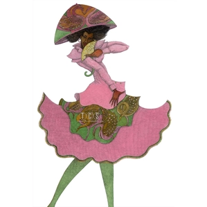 Charles Bibbs-Parasol Lady Giclee