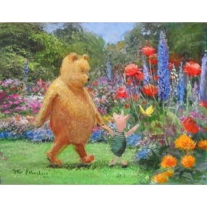 Peter Ellenshaw-Pooh And Piglet In The Garden