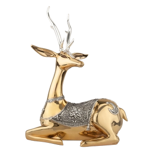 Dargenta-Resting Female Thai Gold Deer Statue