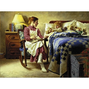 Jim Daly-Bedtime Story W/gift Print Her First Love L.e.print