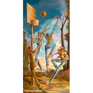Ernie Barnes-Above The Rim Giclee