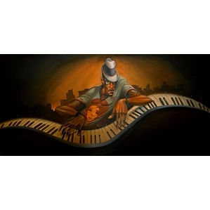 Frank Morrison-GRAND MASTER JAZZ GICLEE ON CANVAS