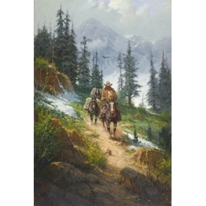 G Harvey-Spring In The Rockies Giclee On Canvas Signed And Numbered