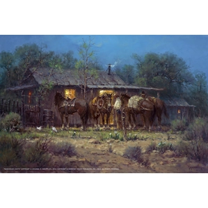 G Harvey-Bunkhouse Lights Giclee On Canvas