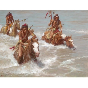 Howard Terpning-Pursuit Across the Yellowstone