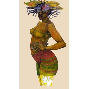 Charles Bibbs-Masquerade Hand Painted Giclee