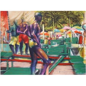 Paul Goodnight-Brazilian Boat Men Serigraph