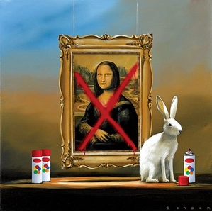 Robert Deyber-Bad Hare Day V (Mona Lisa)