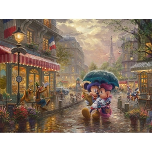 Thomas Kinkade Disney-Mickey & Minnie In Paris